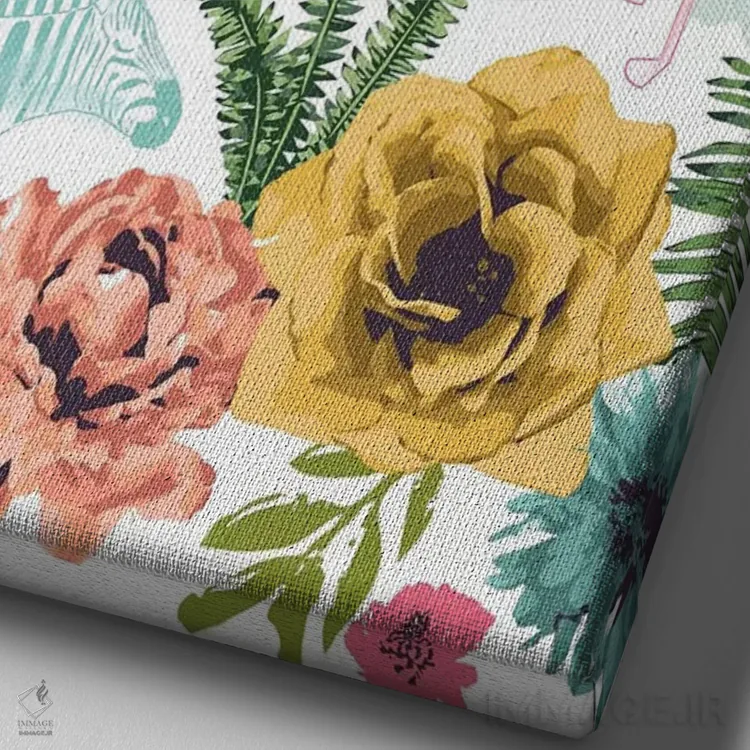 تابلو دکوراتیو کلاریسا هرروزه اثر لیزا وایت باتن - نمای نزدیک بافت بوم