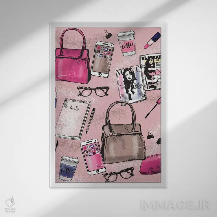 تابلو دکوراتیو دختر رئیس هرروزه ۴ اثر لیزا وایت باتن - نمای قابدار سفید