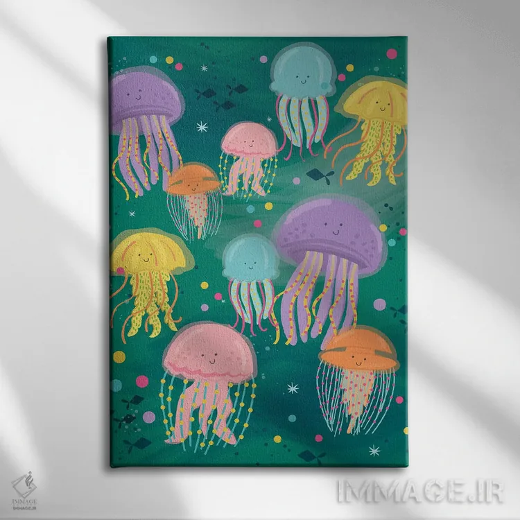 تابلو دکوراتیو زیر دریا؛ ساحلی و دریانوردی ۲ اثر لیزا وایت باتن - نمای روبهرو روی دیوار