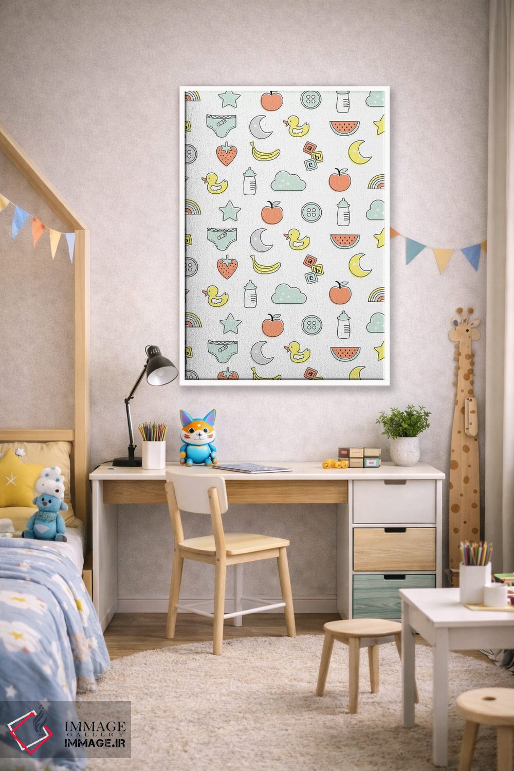 تابلو دکوراتیو آفتاب کوچولو ۴ اثر لیزا وایت باتن - D1W