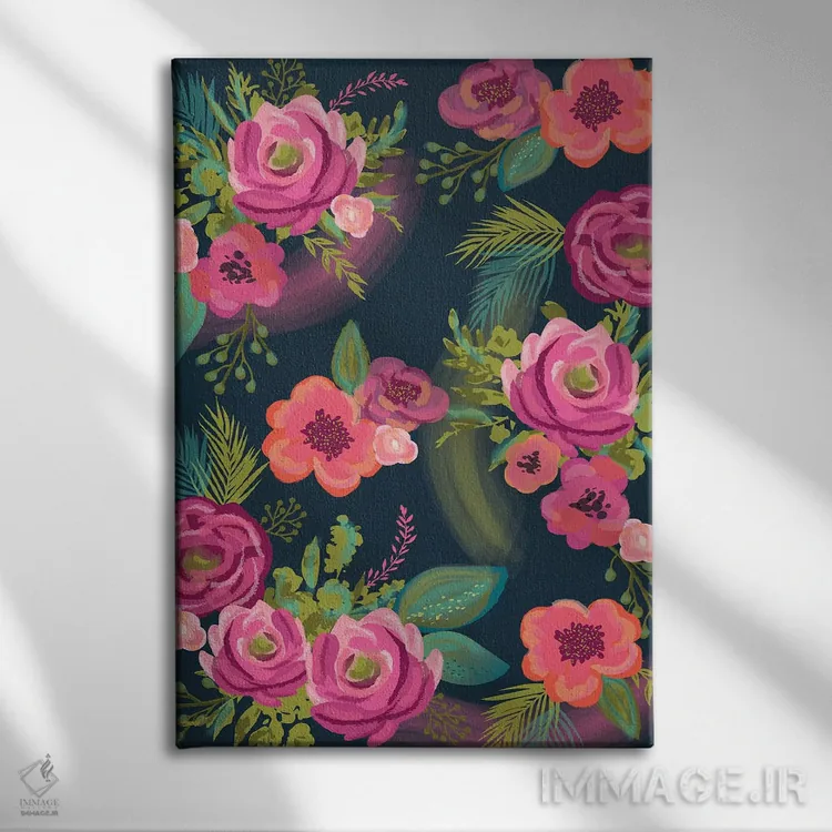 تابلو دکوراتیو قول گل های هرروزه ۱ اثر لیزا وایت باتن - نمای روبهرو روی دیوار