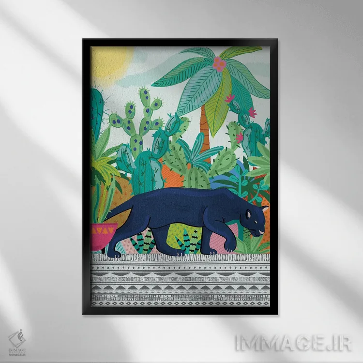 تابلو دکوراتیو گشت و گذار روزمره در طبیعت ۲ اثر لیزا وایت باتن - نمای قابدار مشکی