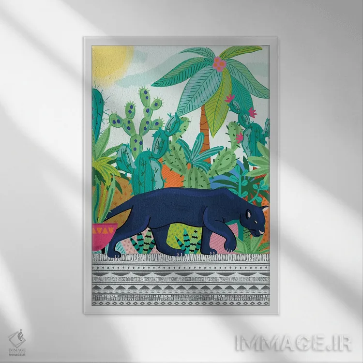 تابلو دکوراتیو گشت و گذار روزمره در طبیعت ۲ اثر لیزا وایت باتن - نمای قابدار سفید