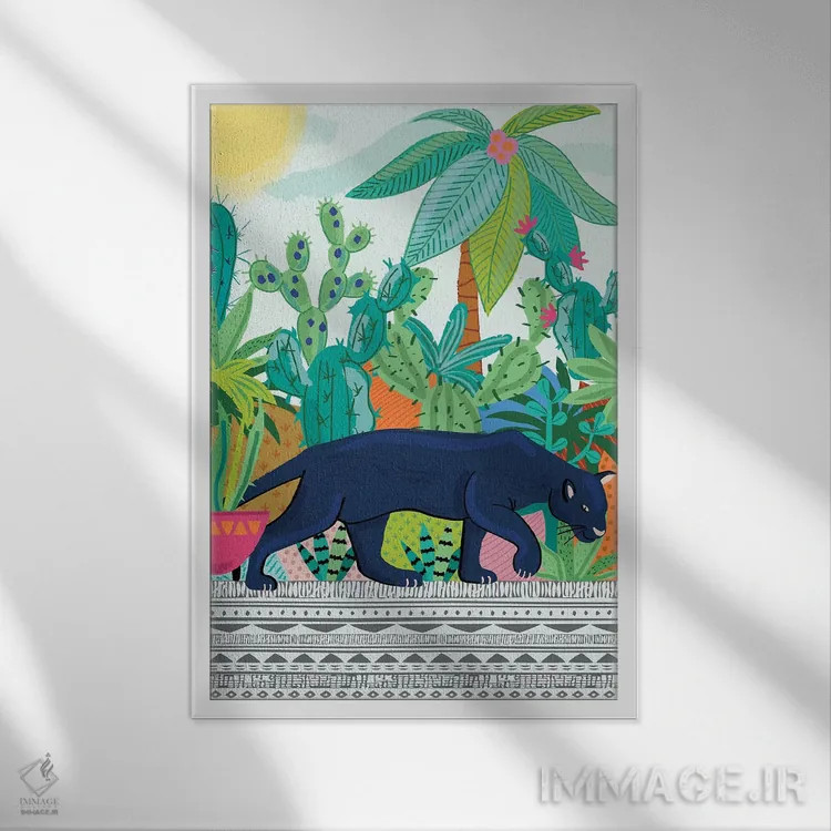 تابلو دکوراتیو گشت و گذار روزمره در طبیعت ۲ اثر لیزا وایت باتن - نمای قابدار سفید