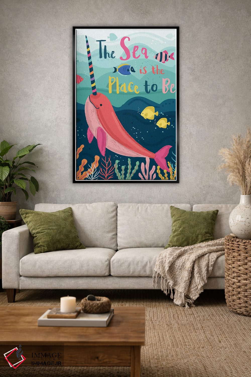 تابلو دکوراتیو زیر دریا؛ ساحلی و دریانوردی ۱ اثر لیزا وایت باتن - D2B