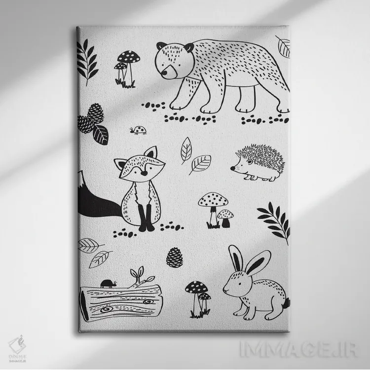 تابلو دکوراتیو جنگل نوجوانان ۲ اثر لیزا وایت باتن - نمای روبهرو روی دیوار