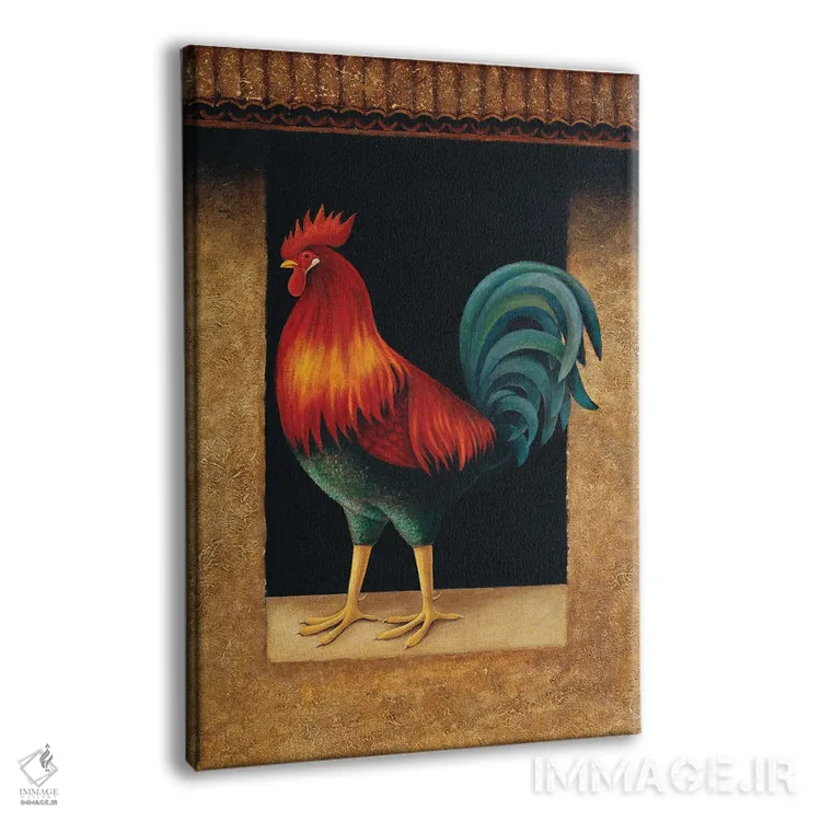 تابلو دکوراتیو خروس اثر لوول هررو - نمای پرسپکتیو محصول