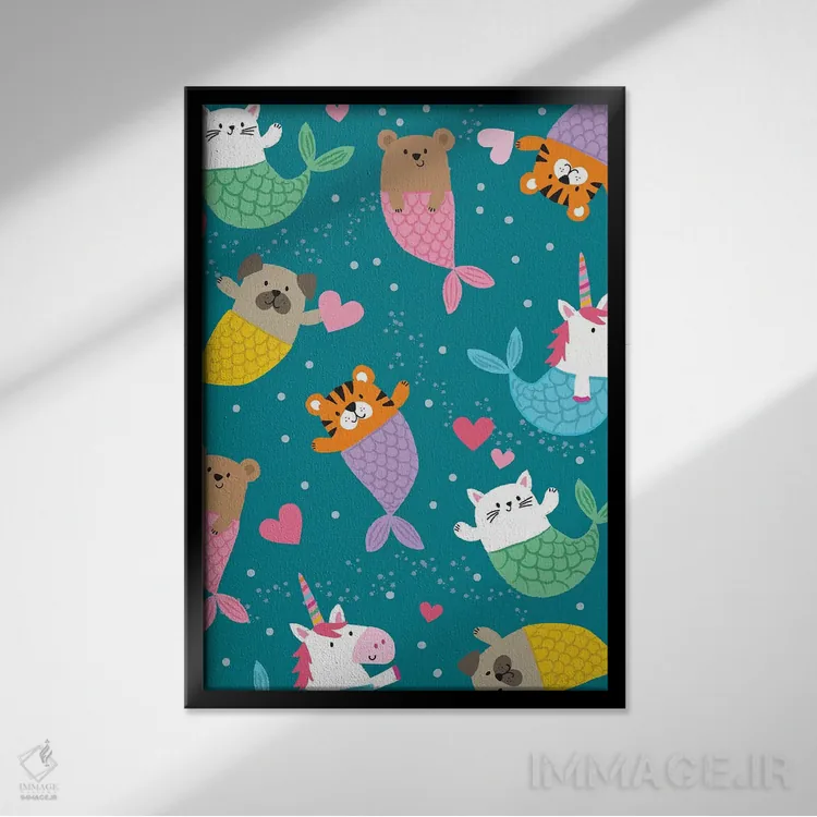 تابلو دکوراتیو نوجوان ۱ اثر لیزا وایت باتن - نمای قابدار مشکی