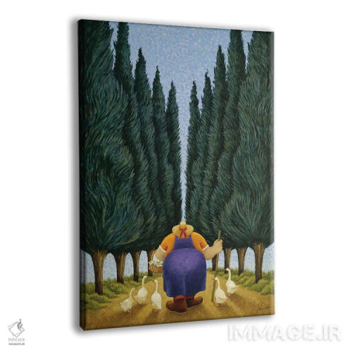 تابلو دکوراتیو سرو و غازها اثر لوول هررو - نمای پرسپکتیو محصول