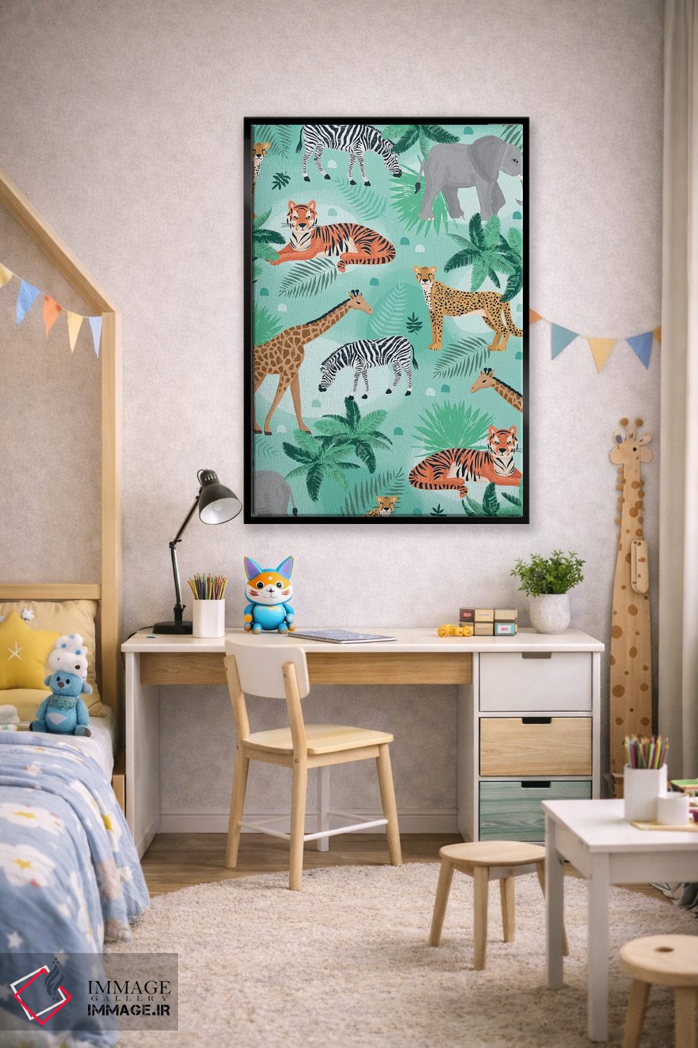 تابلو دکوراتیو ساوانای جنگلی هرروزه ۱ اثر لیزا وایت باتن - D2B