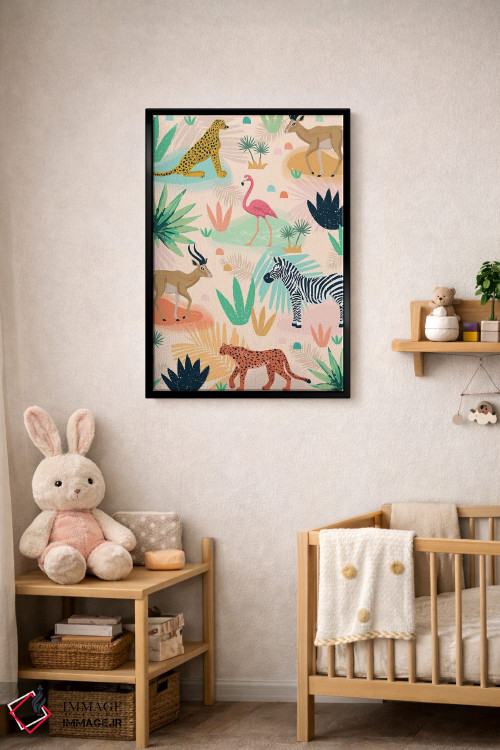 تابلو دکوراتیو ساوانای جنگلی هرروزه ۳ اثر لیزا وایت باتن - D4B