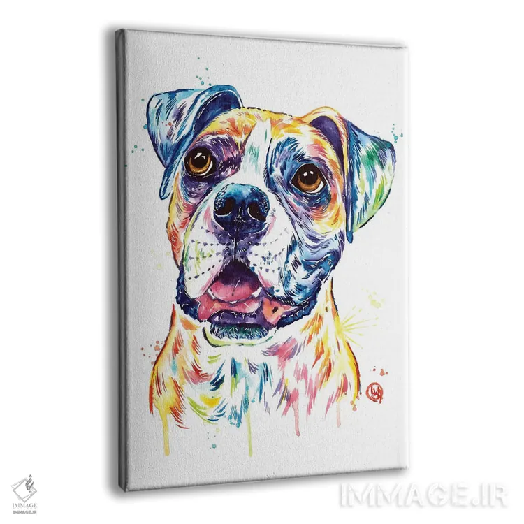 تابلو دکوراتیو باکسر اثر لیزا وایت هاوس - نمای پرسپکتیو محصول