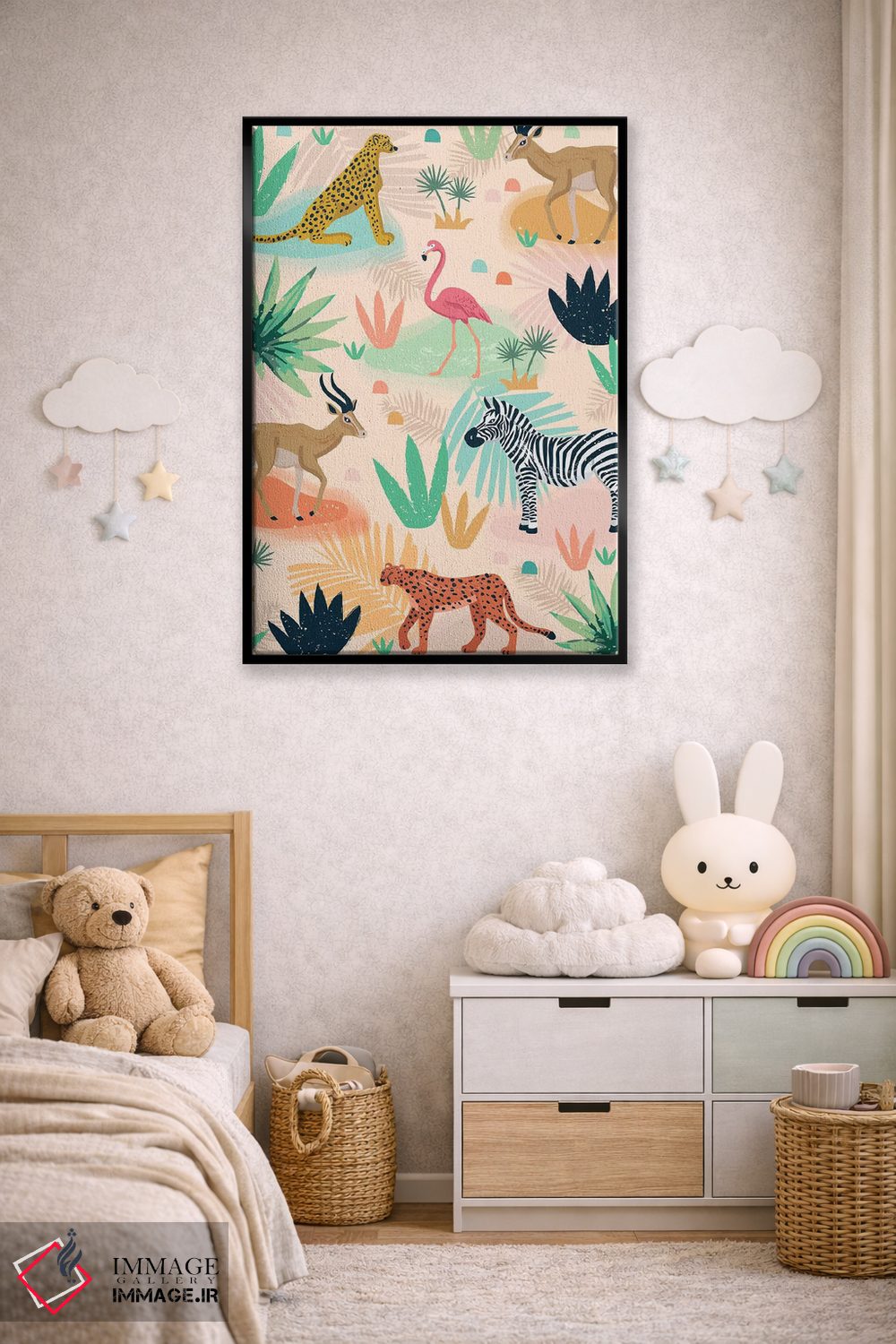 تابلو دکوراتیو ساوانای جنگلی هرروزه ۳ اثر لیزا وایت باتن - D5B