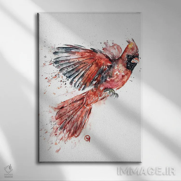 تابلو دکوراتیو کارباورال اثر لیزا وایت هاوس - نمای روبهرو روی دیوار