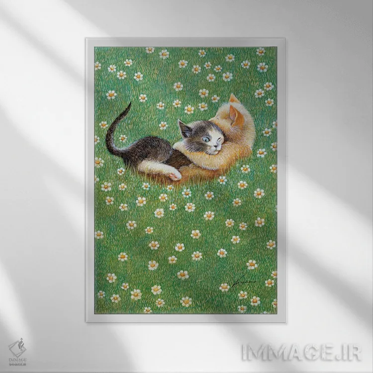 تابلو دکوراتیو جورج و الکسیکس اثر لوول هررو - نمای قابدار سفید