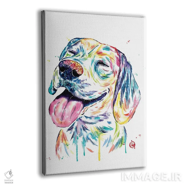 تابلو دکوراتیو بیگل دوست داشتنی اثر لیزا وایت هاوس - نمای پرسپکتیو محصول
