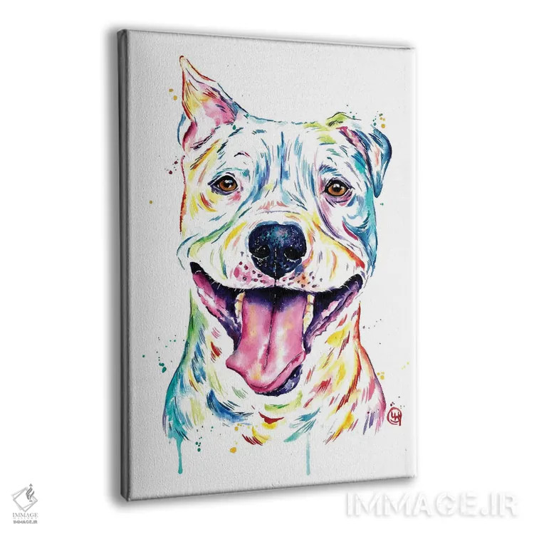 تابلو دکوراتیو پیتبول اثر لیزا وایت هاوس - نمای پرسپکتیو محصول