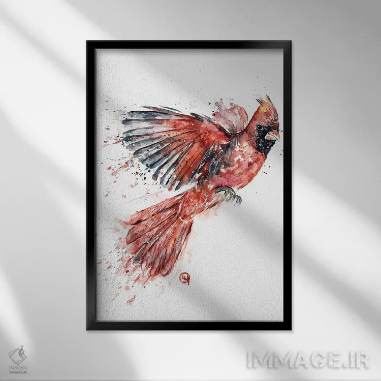 تابلو دکوراتیو کارباورال اثر لیزا وایت هاوس - نمای قابدار مشکی