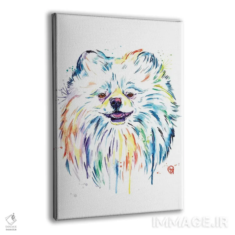 تابلو دکوراتیو پامرانین اثر لیزا وایت هاوس - نمای پرسپکتیو محصول