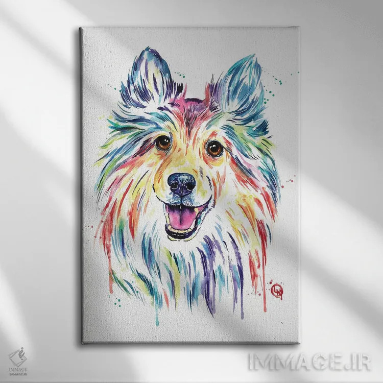 تابلو دکوراتیو شلتی اثر لیزا وایت هاوس - نمای روبهرو روی دیوار