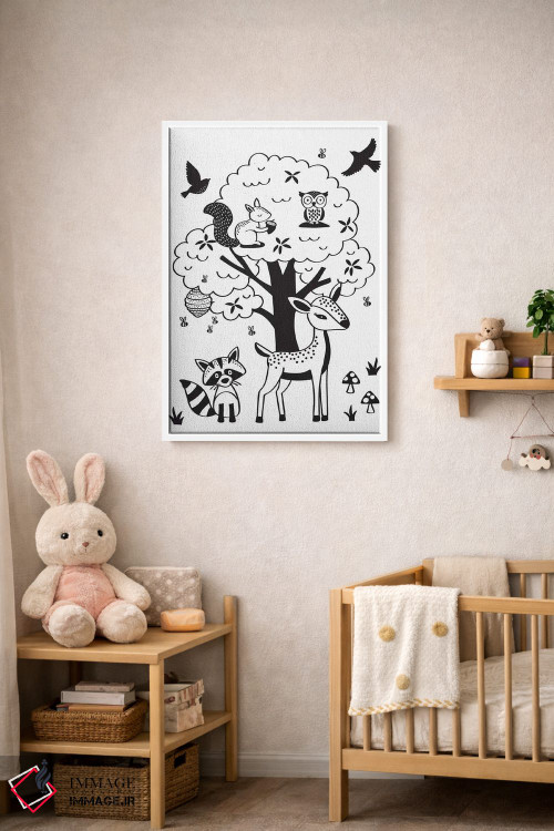 تابلو دکوراتیو جنگل نوجوانان ۱ اثر لیزا وایت باتن - D4W