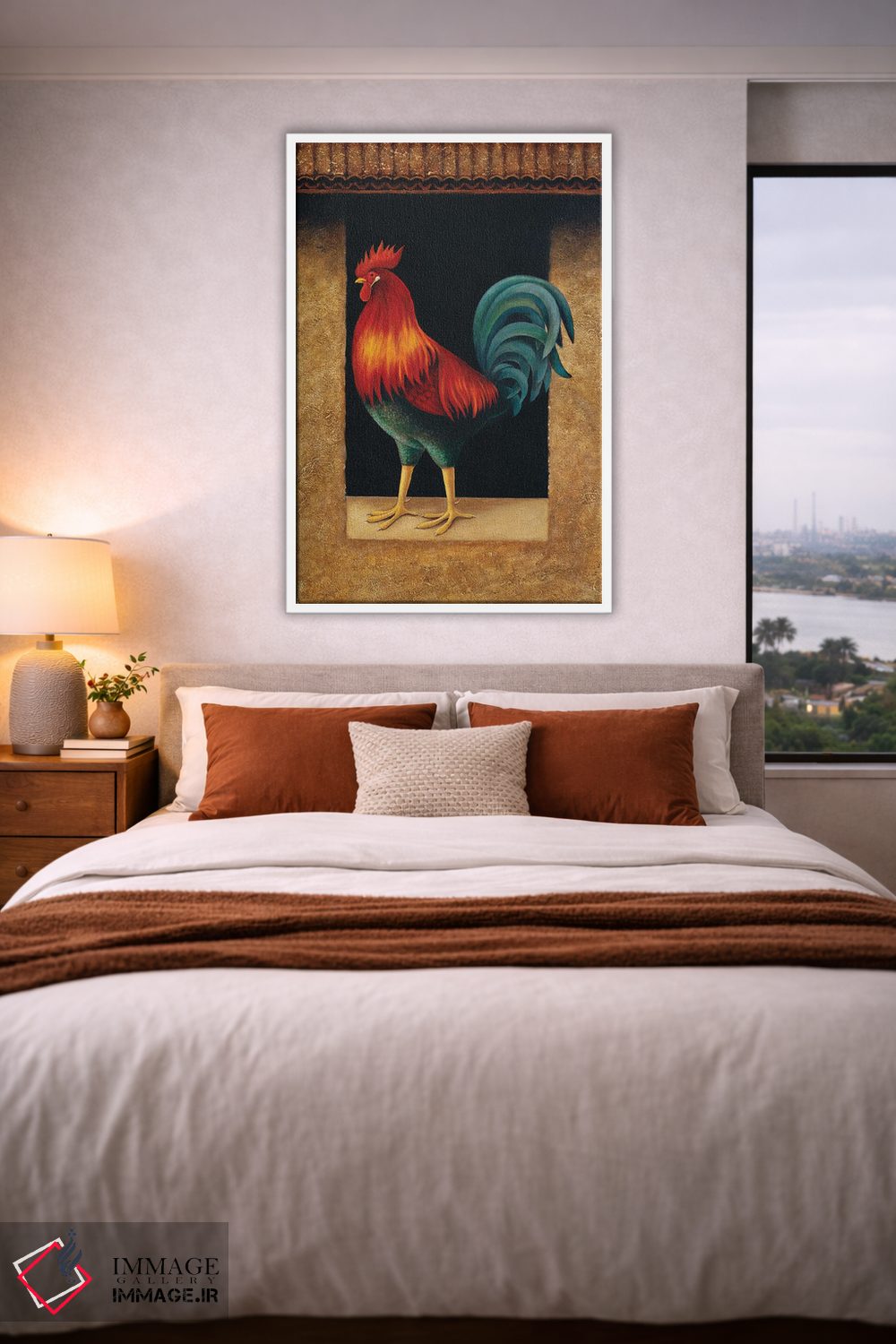 تابلو دکوراتیو خروس اثر لوول هررو - D3W