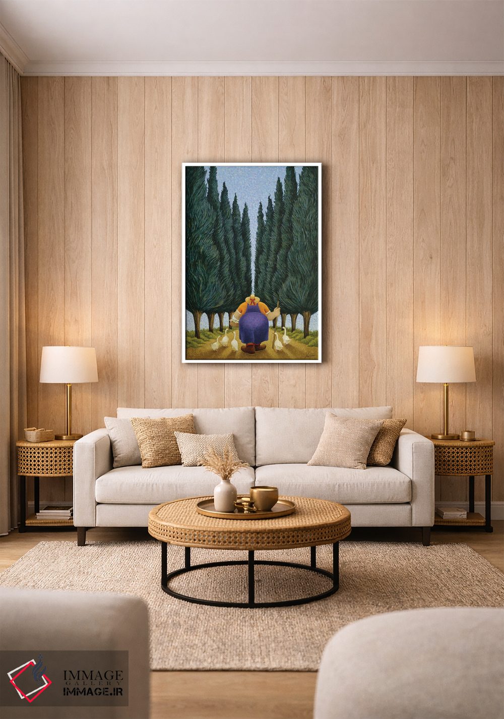 تابلو دکوراتیو سرو و غازها اثر لوول هررو - D1W