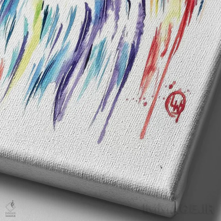 تابلو دکوراتیو شلتی اثر لیزا وایت هاوس - نمای نزدیک بافت بوم