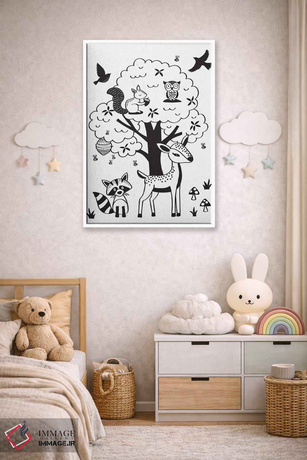 تابلو دکوراتیو جنگل نوجوانان ۱ اثر لیزا وایت باتن - D5W