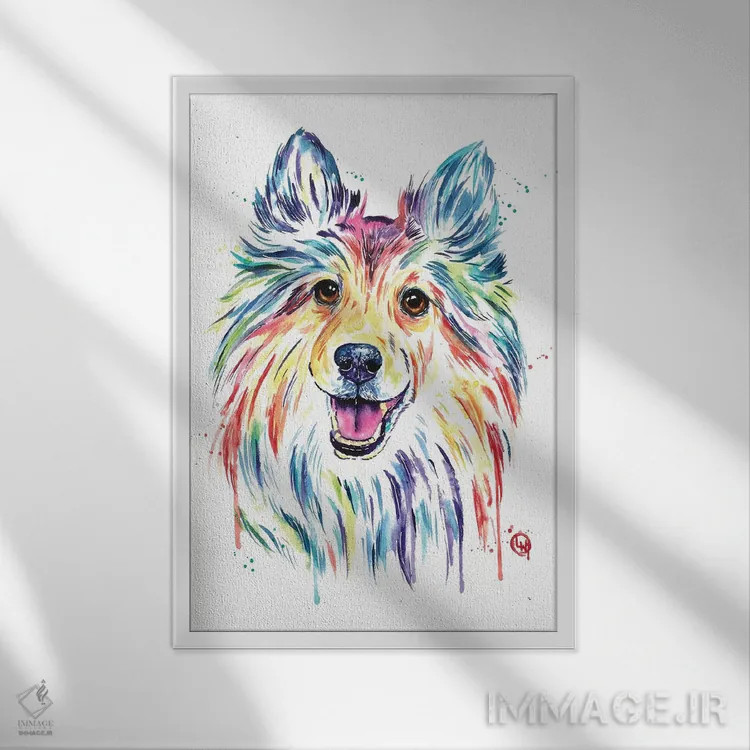 تابلو دکوراتیو شلتی اثر لیزا وایت هاوس - نمای قابدار سفید