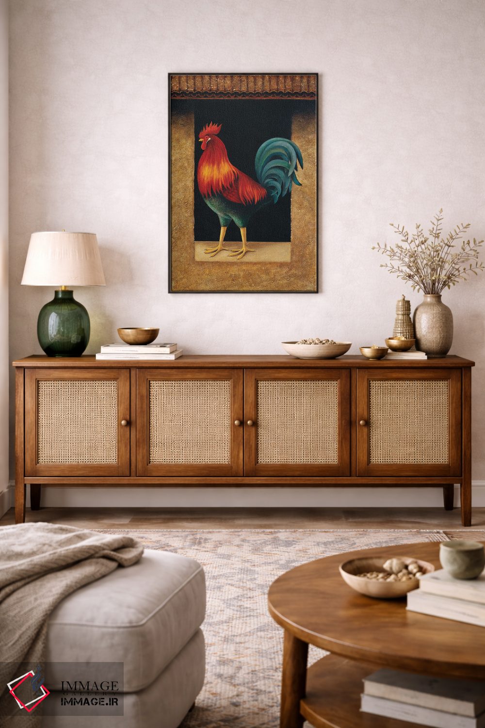 تابلو دکوراتیو خروس اثر لوول هررو - D4B