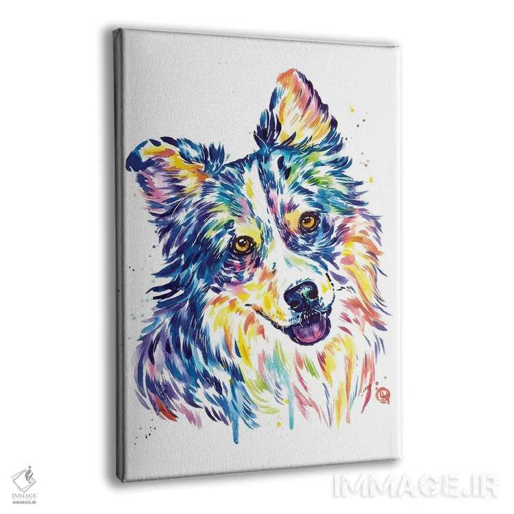 تابلو مدرن شپرد استرالیایی اثر لیزا وایت هاوس - نمای پرسپکتیو محصول