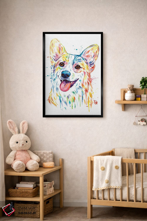 تابلو دکوراتیو کورگی اثر لیزا وایت هاوس - D4B