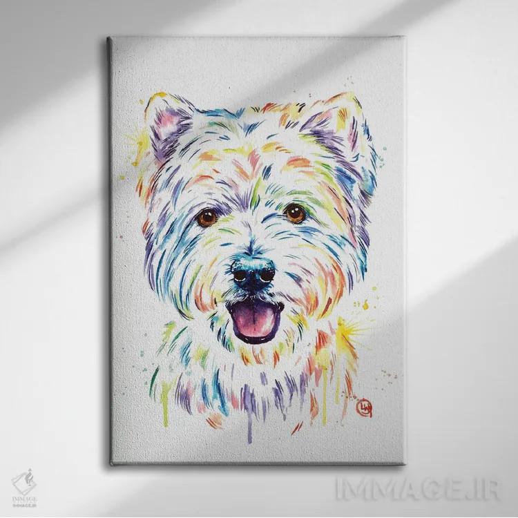 تابلو دکوراتیو وستی اثر لیزا وایت هاوس - نمای روبهرو روی دیوار