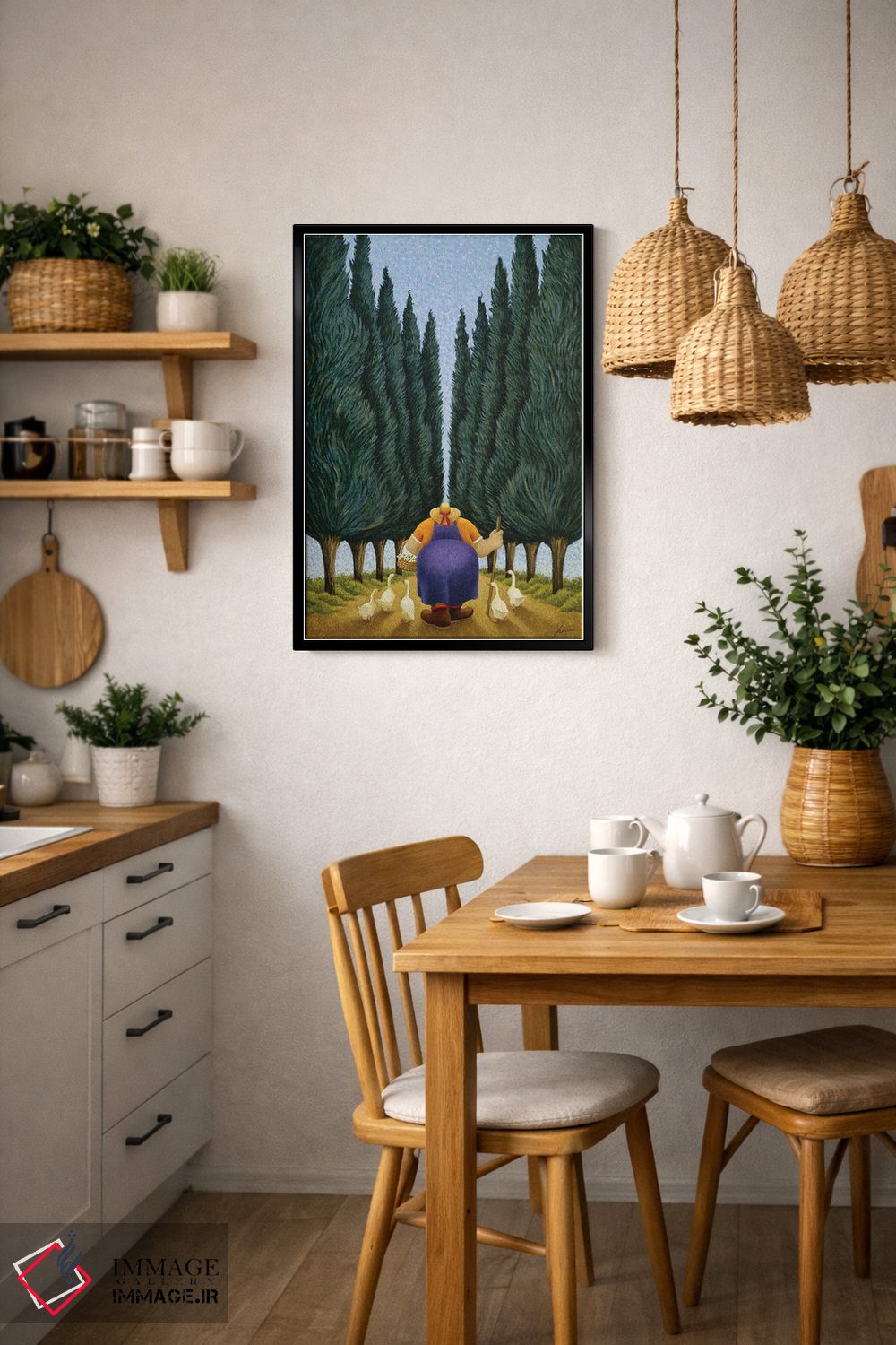 تابلو دکوراتیو سرو و غازها اثر لوول هررو - D4B