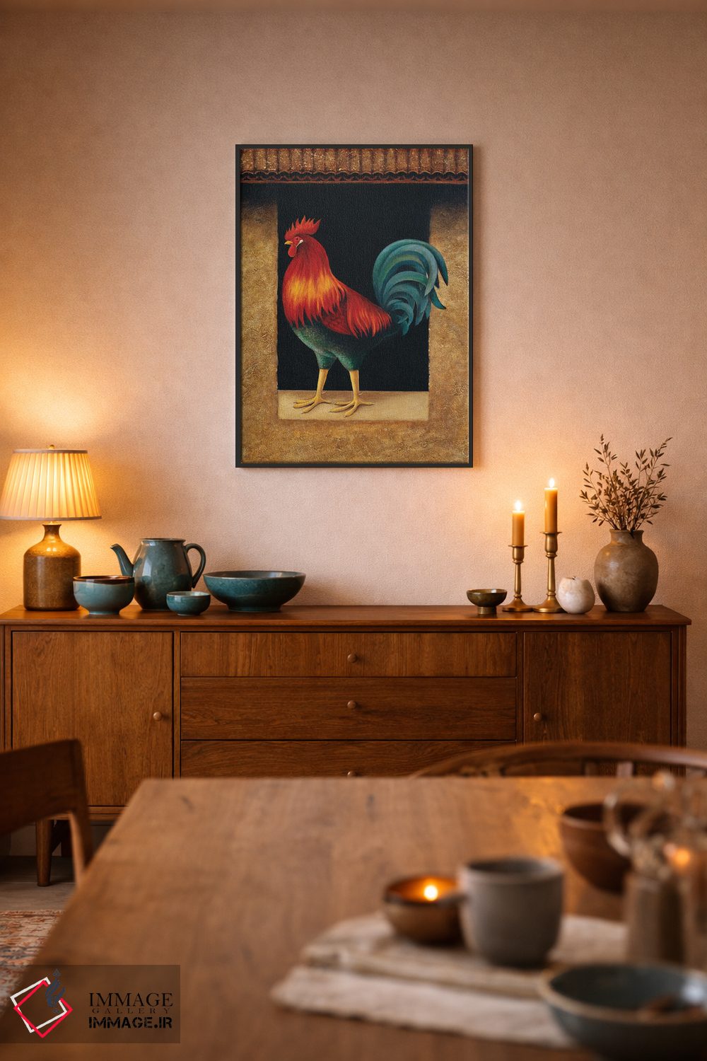 تابلو دکوراتیو خروس اثر لوول هررو - D6B