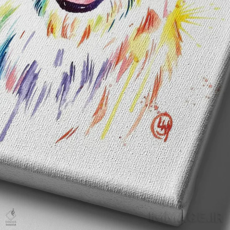 تابلو دکوراتیو وستی اثر لیزا وایت هاوس - نمای نزدیک بافت بوم