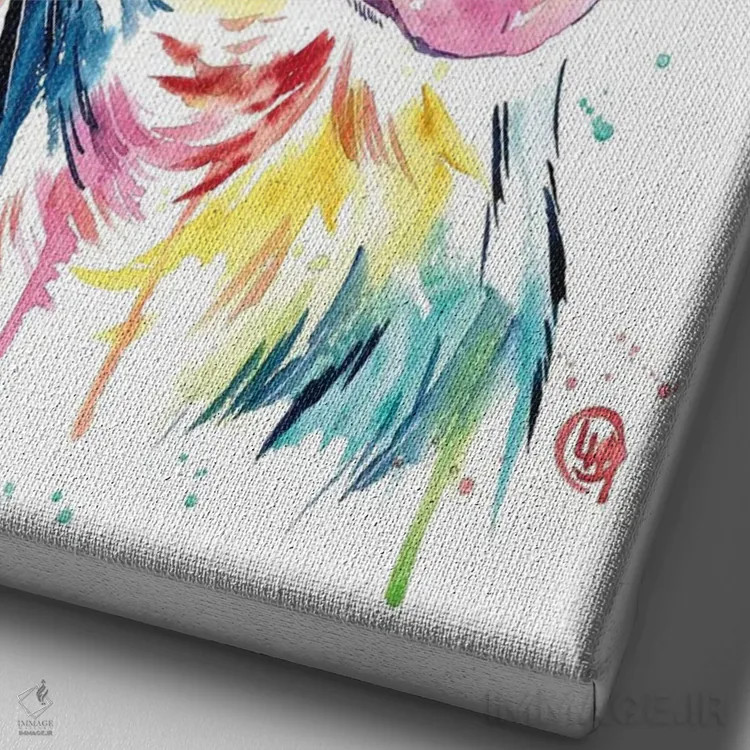 تابلو دکوراتیو سگ کوچکی با قلبی بزرگ اثر لیزا وایت هاوس - نمای نزدیک بافت بوم