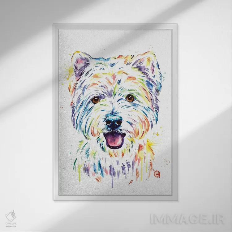 تابلو دکوراتیو وستی اثر لیزا وایت هاوس - نمای قابدار سفید