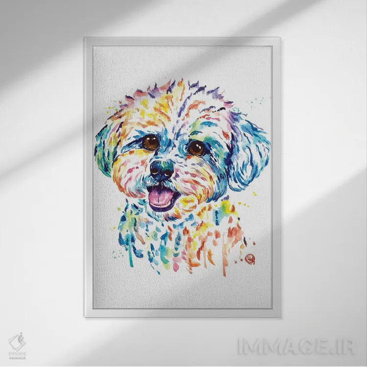 تابلو مدرن بیشون اثر لیزا وایت هاوس - نمای قابدار سفید