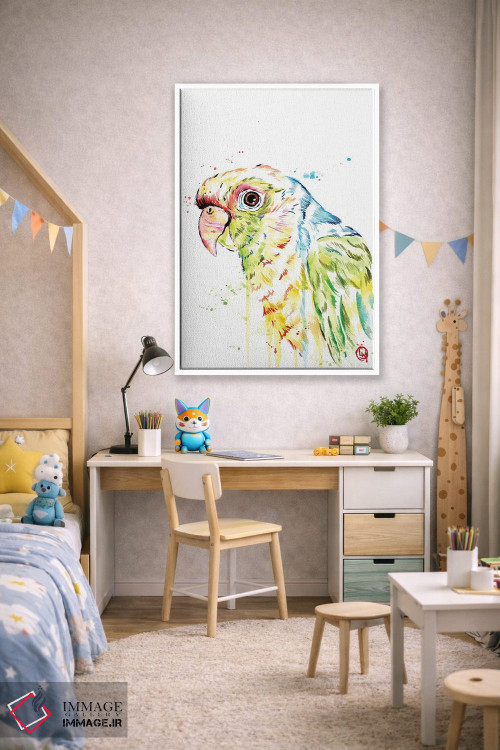 تابلو دکوراتیو طوطی اثر لیزا وایت هاوس - D1W