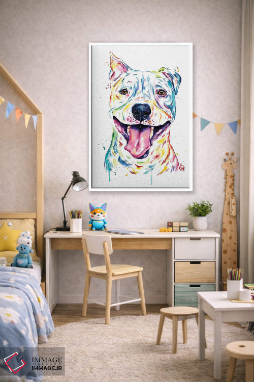 تابلو دکوراتیو پیتبول اثر لیزا وایت هاوس - D1W