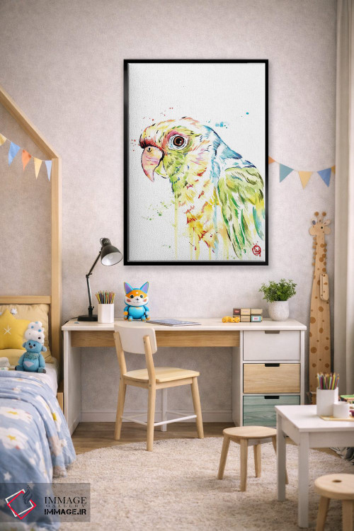 تابلو دکوراتیو طوطی اثر لیزا وایت هاوس - D2B