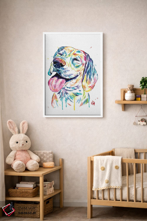 تابلو دکوراتیو بیگل دوست داشتنی اثر لیزا وایت هاوس - D2W