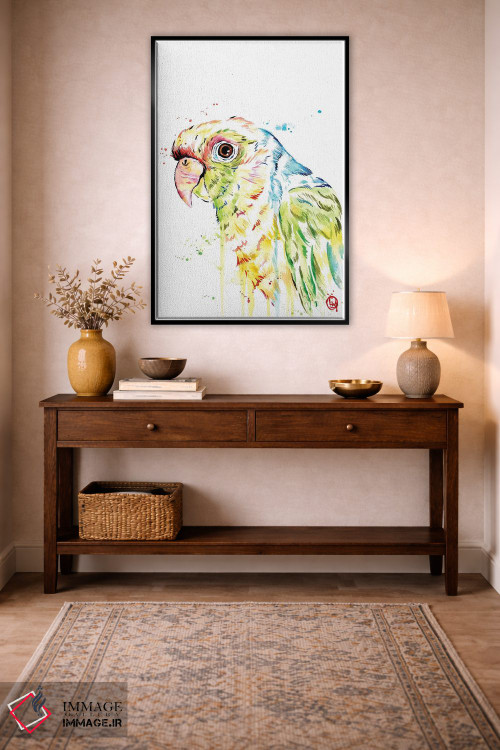 تابلو دکوراتیو طوطی اثر لیزا وایت هاوس - D5B