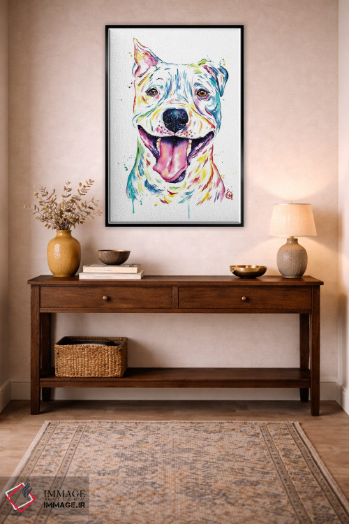 تابلو دکوراتیو پیتبول اثر لیزا وایت هاوس - D5B