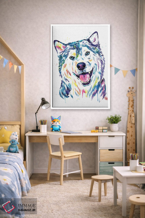 تابلو دکوراتیو هاسکی سیبری اثر لیزا وایت هاوس - D1W