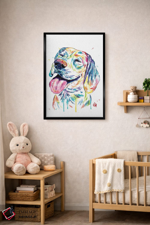 تابلو دکوراتیو بیگل دوست داشتنی اثر لیزا وایت هاوس - D5B
