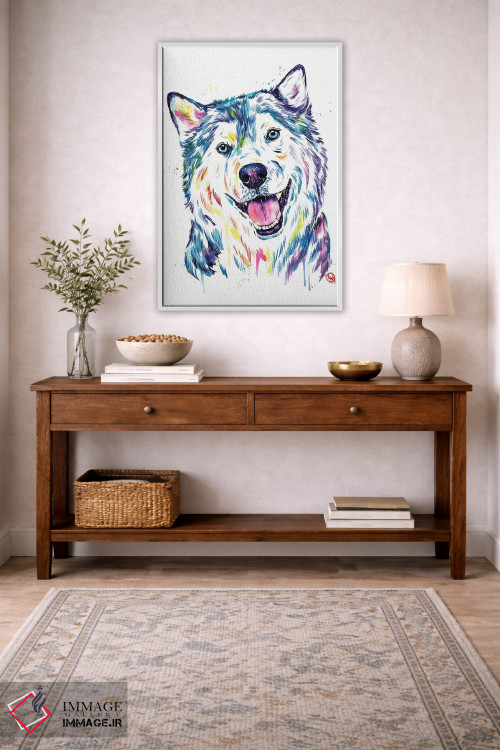 تابلو دکوراتیو هاسکی سیبری اثر لیزا وایت هاوس - D3W