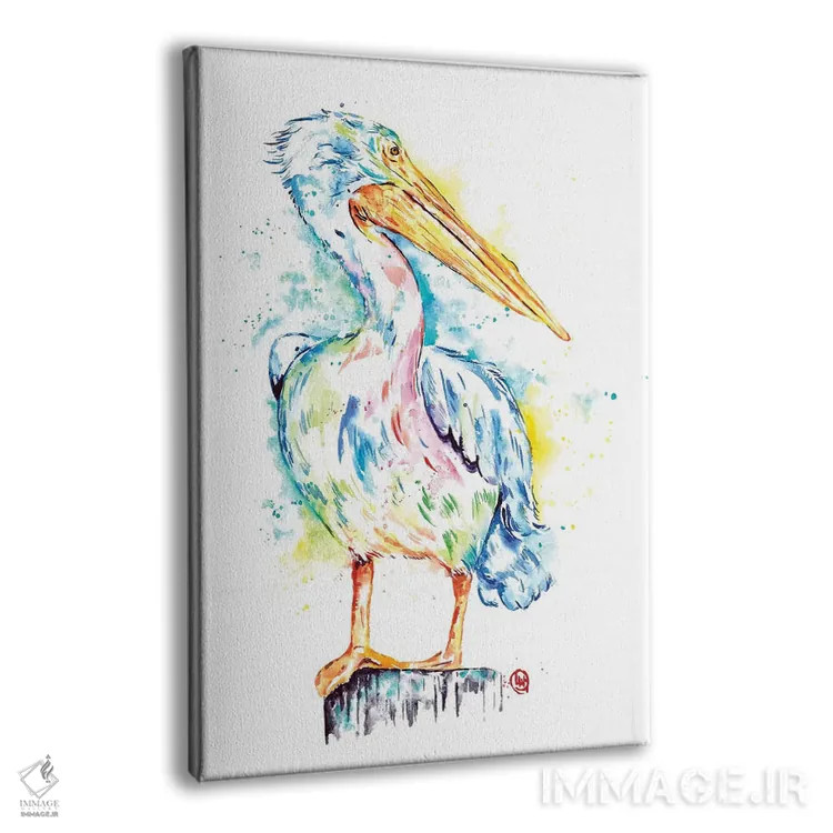 تابلو مدرن پلیکان اثر لیزا وایت هاوس - نمای پرسپکتیو محصول